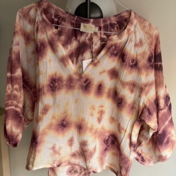 Nation LTD Tops - Tie Dye Nation Ltd. Cotton Blouse